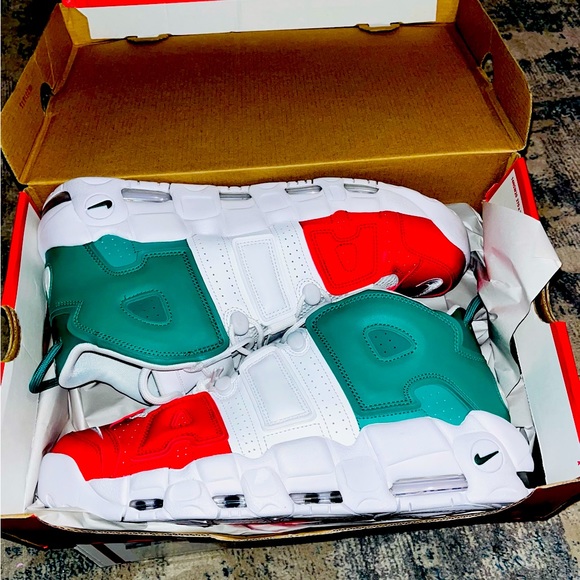 **SOLD** Nike Air More Uptempo 🇮🇹 (White/Red/Green), Men’s Size 14 - $290 - Picture 10 of 13